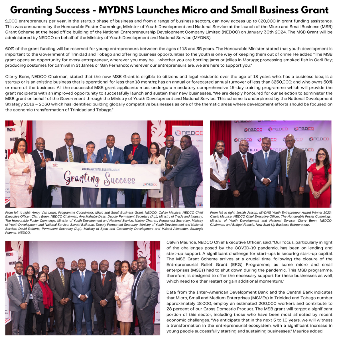 MDNS Launches Micro and Small Business Grant